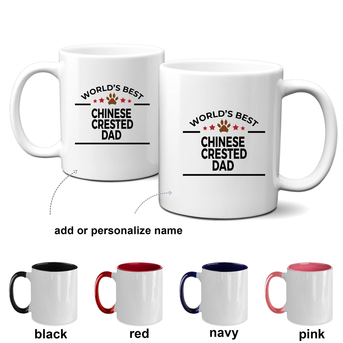 Chinese Crested Dog Dad Mug - Mallard Moon Gift Shop