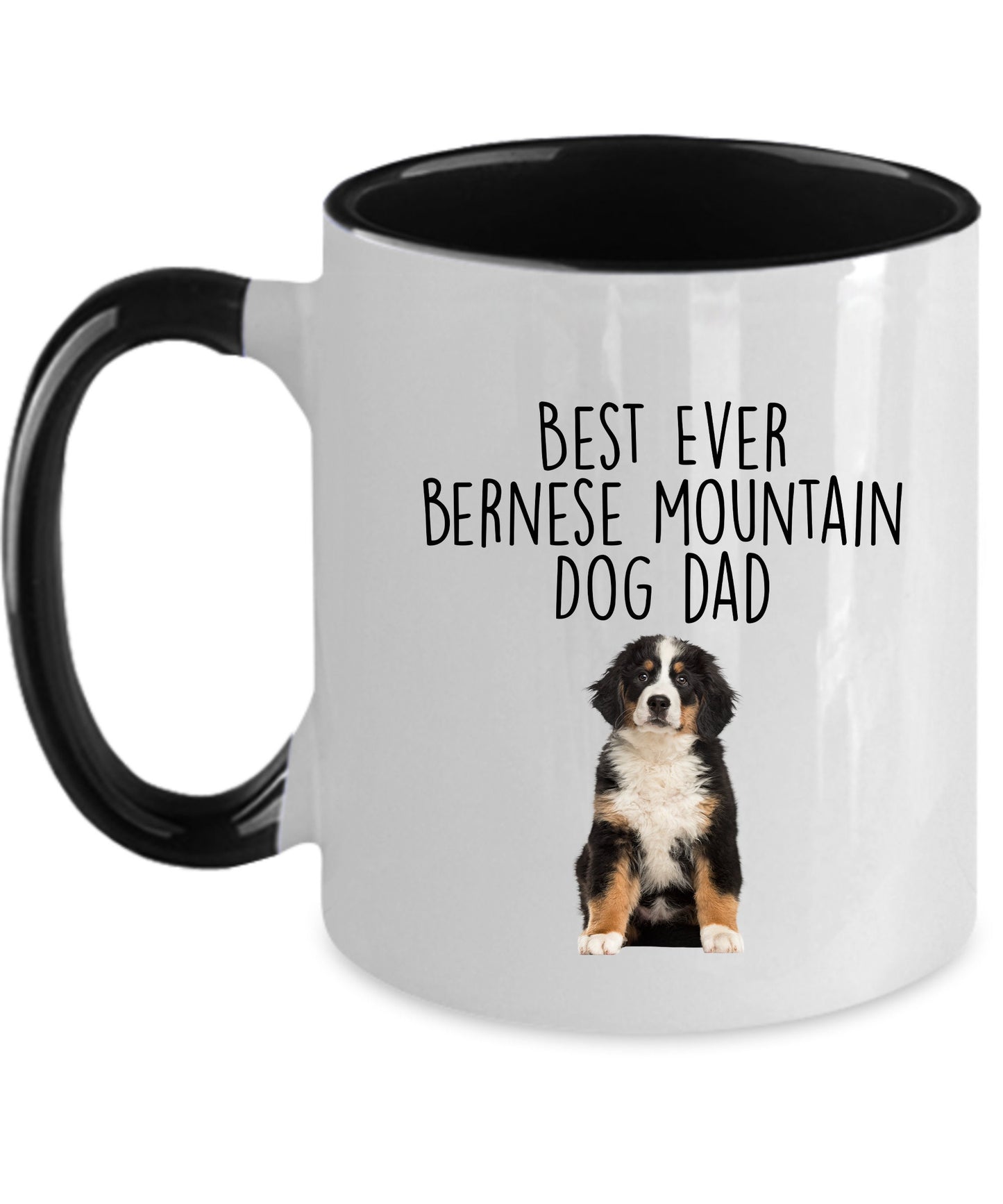 Best Ever Bernese Mountain Dog Dad Custom ceramic coffee mug - Mallard Moon Gift Shop