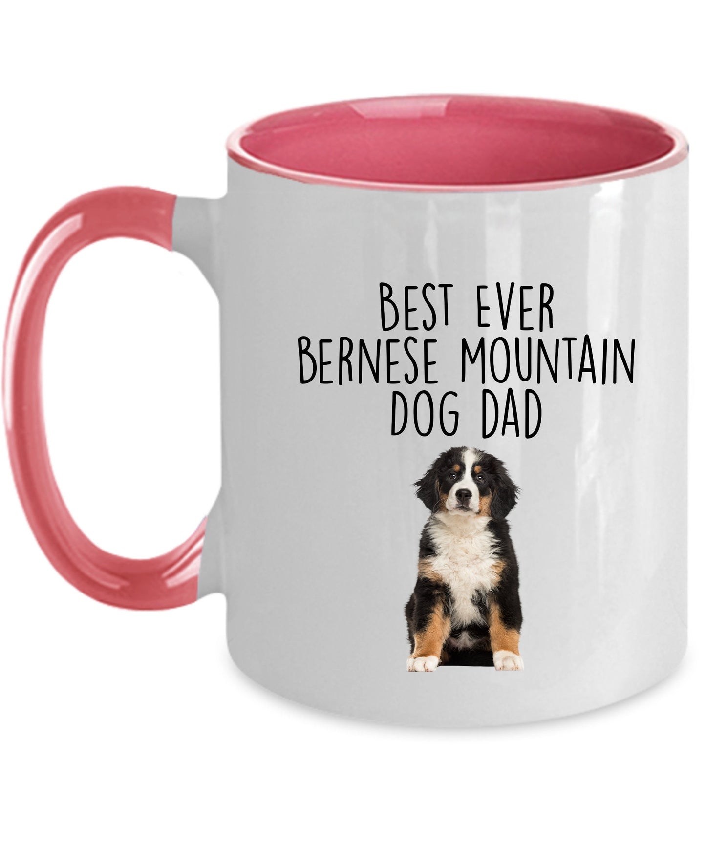 Best Ever Bernese Mountain Dog Dad Custom ceramic coffee mug - Mallard Moon Gift Shop