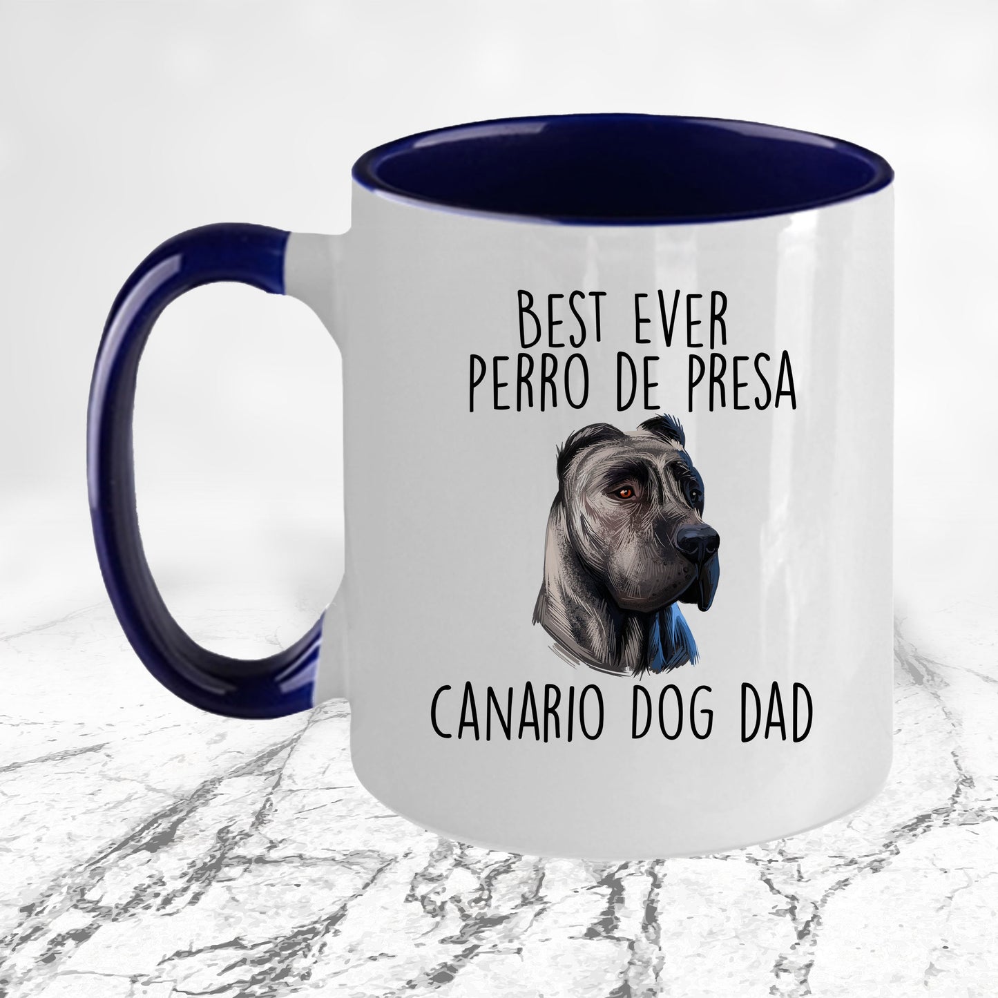 Best Ever Perro de Presa Canario Funny Dog Dad Custom Ceramic Coffee Mug - Mallard Moon Gift Shop