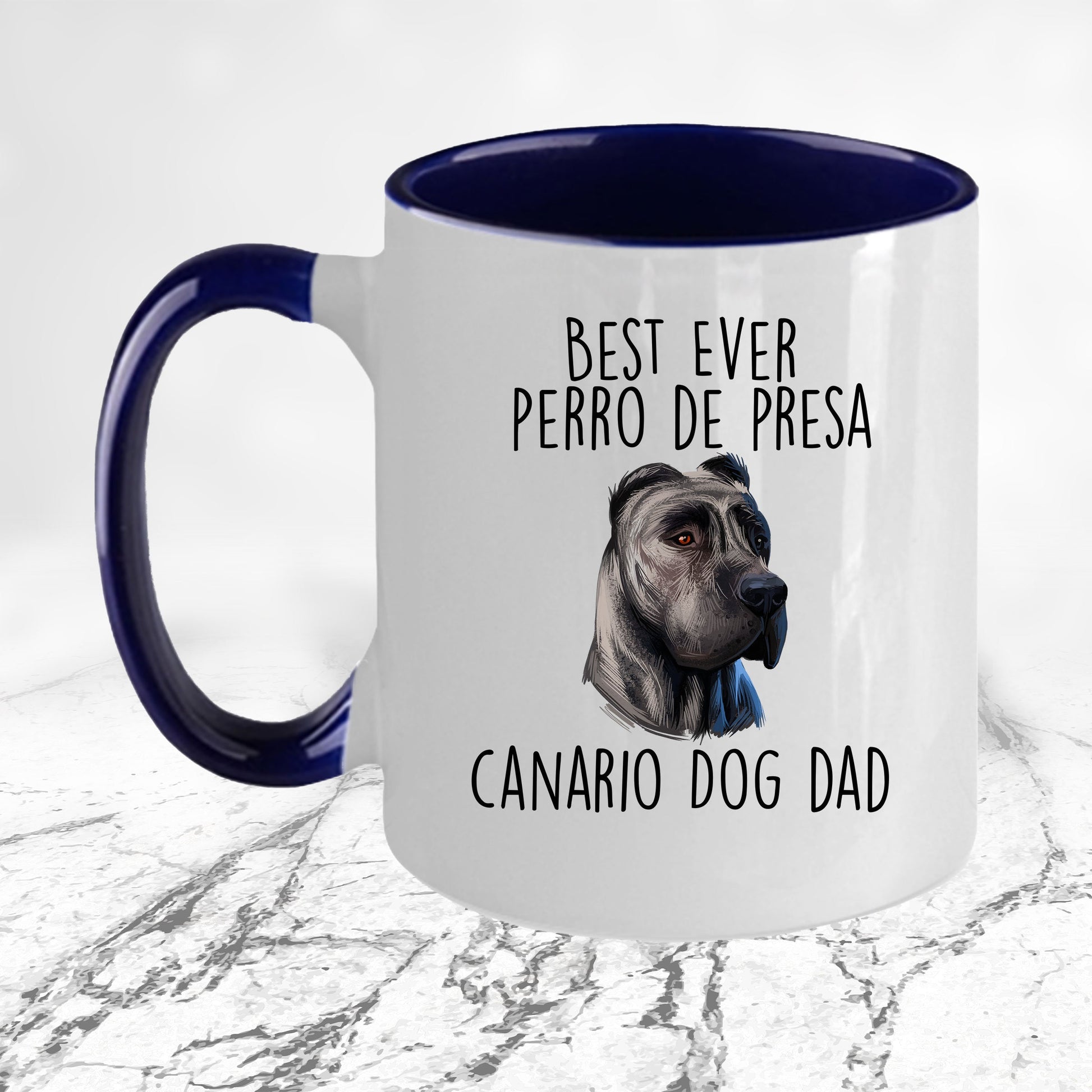 Best Ever Perro de Presa Canario Funny Dog Dad Custom Ceramic Coffee Mug - Mallard Moon Gift Shop