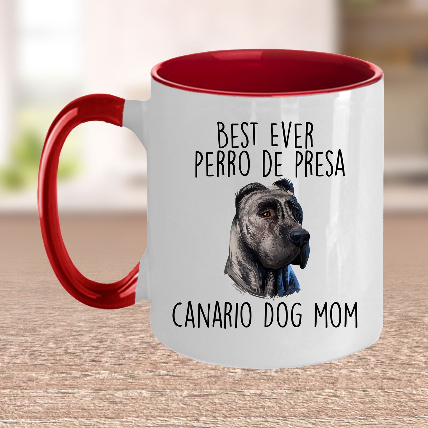 Best Ever Perro de Presa Canario Funny Dog Mom Custom Ceramic Coffee Mug - Mallard Moon Gift Shop