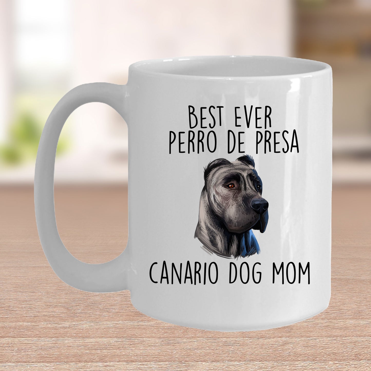 Best Ever Perro de Presa Canario Funny Dog Mom Custom Ceramic Coffee Mug - Mallard Moon Gift Shop