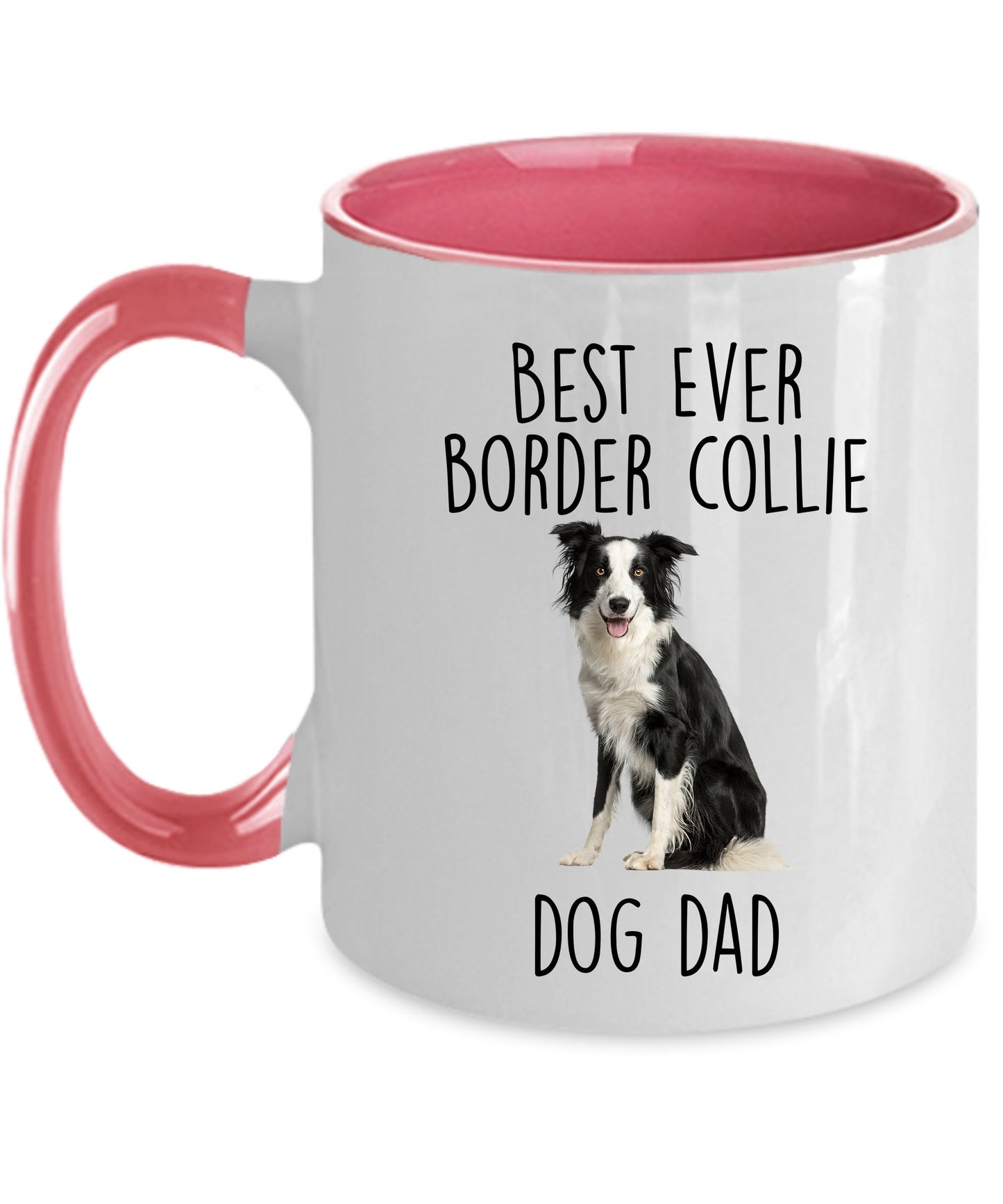 Best Ever Border Collie Dog Dad Custom Ceramic Coffee Mug - Mallard Moon Gift Shop
