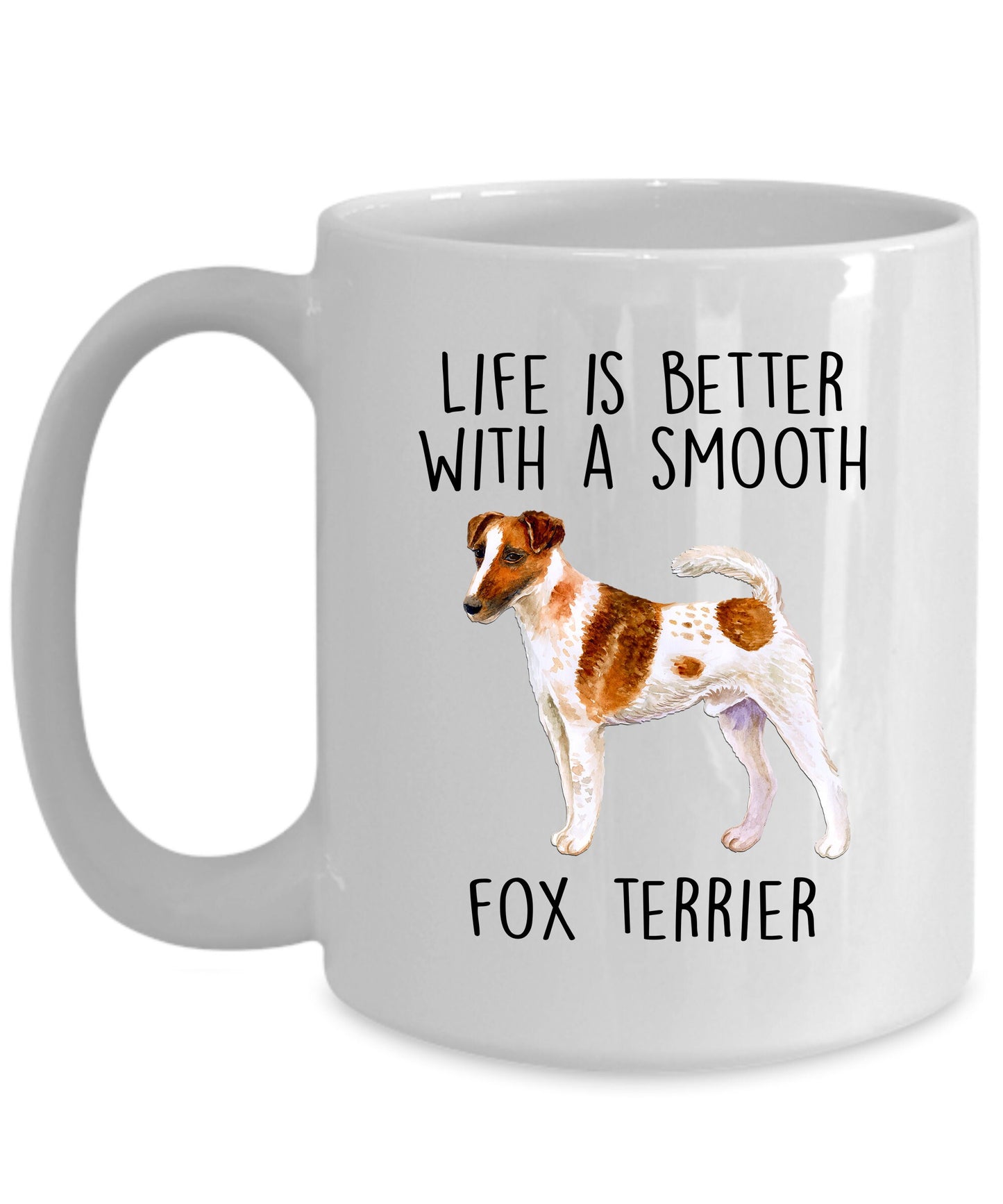 Best Ever Smooth Fox Terrier Dog Mom Ceramic Coffee Mug - Mallard Moon Gift Shop