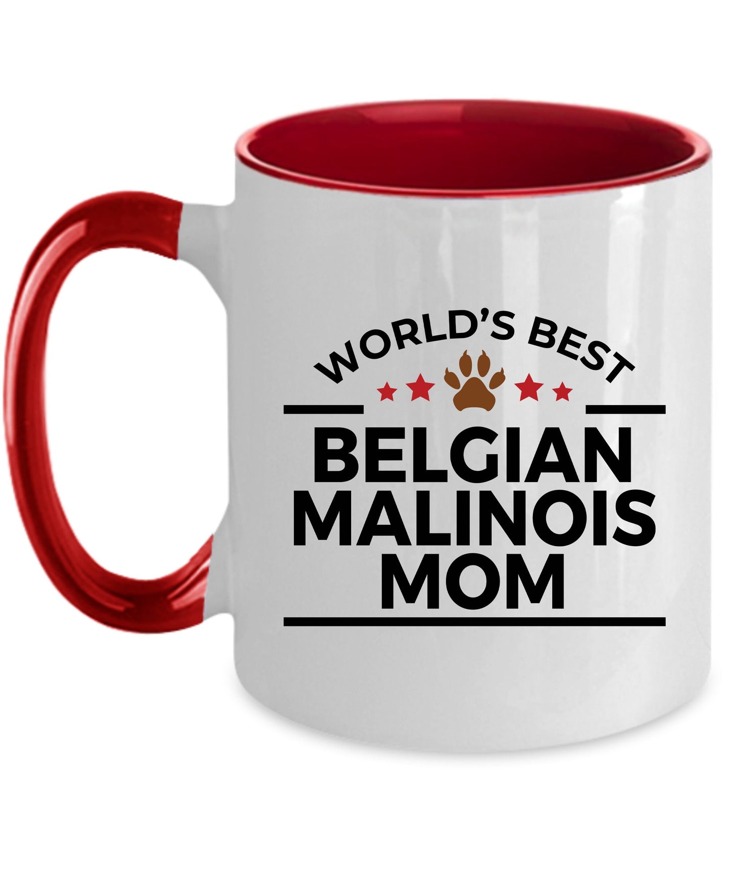 Belgian Malinois World's Best Dog Mom Custom Ceramic Coffee Mug - Mallard Moon Gift Shop