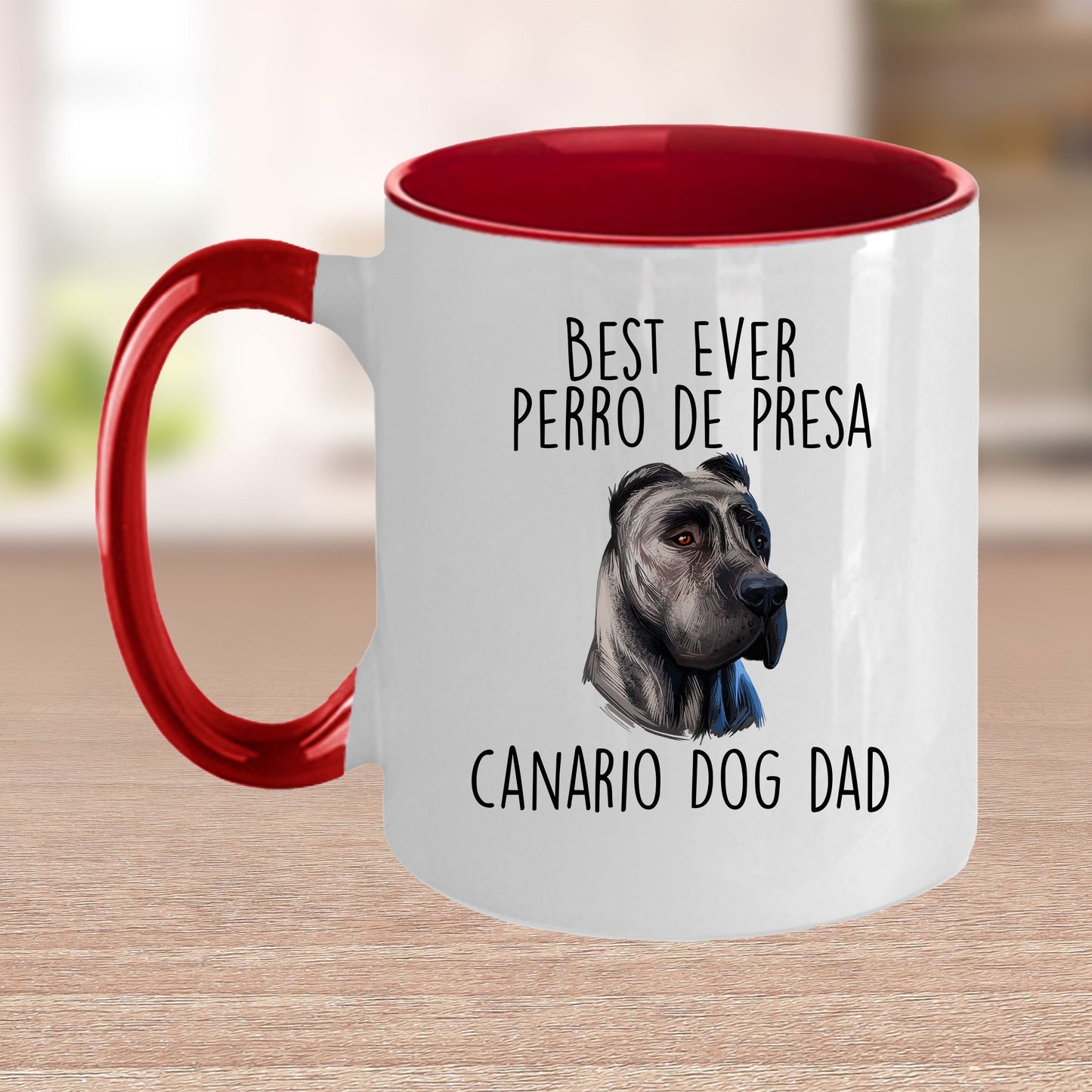 Best Ever Perro de Presa Canario Funny Dog Dad Custom Ceramic Coffee Mug - Mallard Moon Gift Shop
