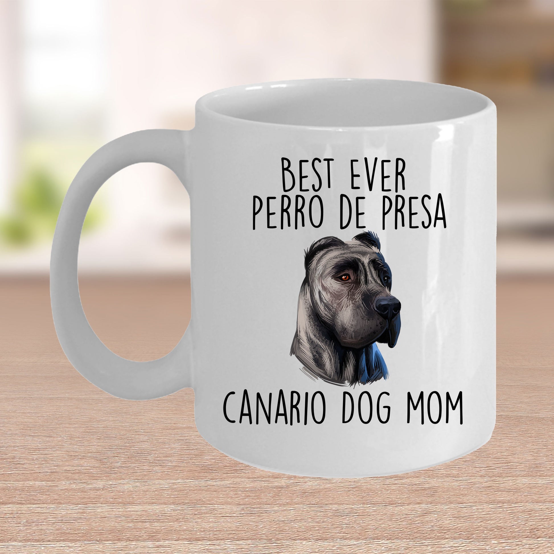 Best Ever Perro de Presa Canario Funny Dog Mom Custom Ceramic Coffee Mug - Mallard Moon Gift Shop