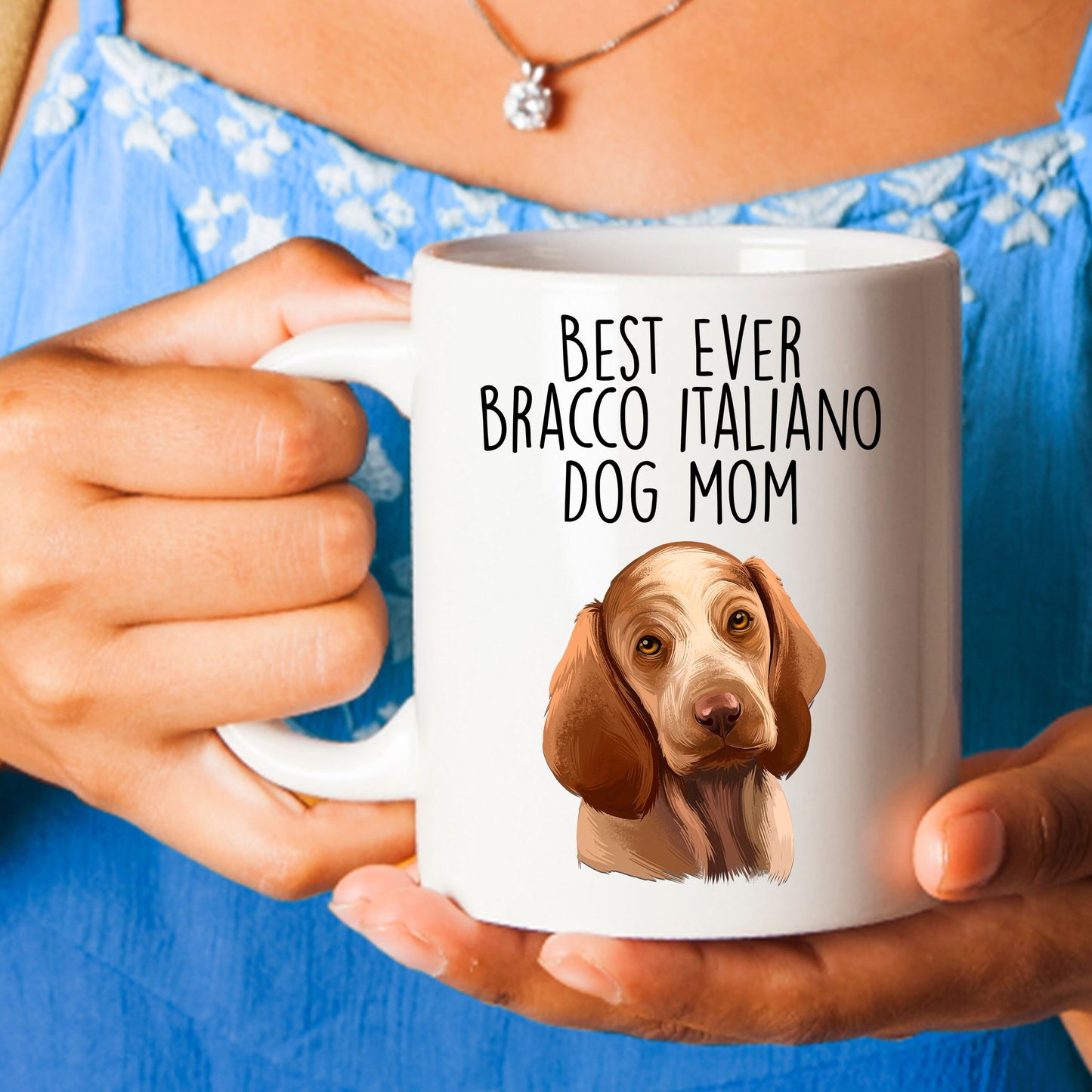Best Ever Bracco Italiano Dog Mom Ceramic Coffee Mug - Mallard Moon Gift Shop