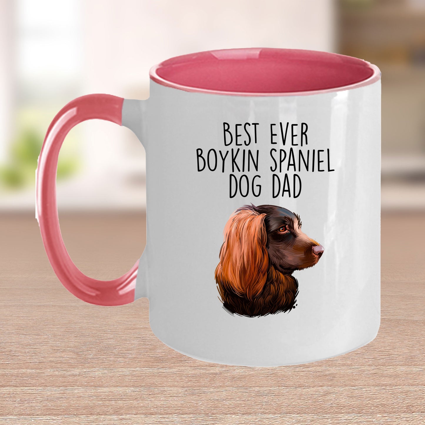 Boykin Spaniel Best Dog Dad Custom Ceramic Coffee Mug Birthday Father's Day - Mallard Moon Gift Shop