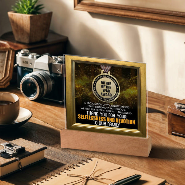 Best Dad Ever LED Plaque