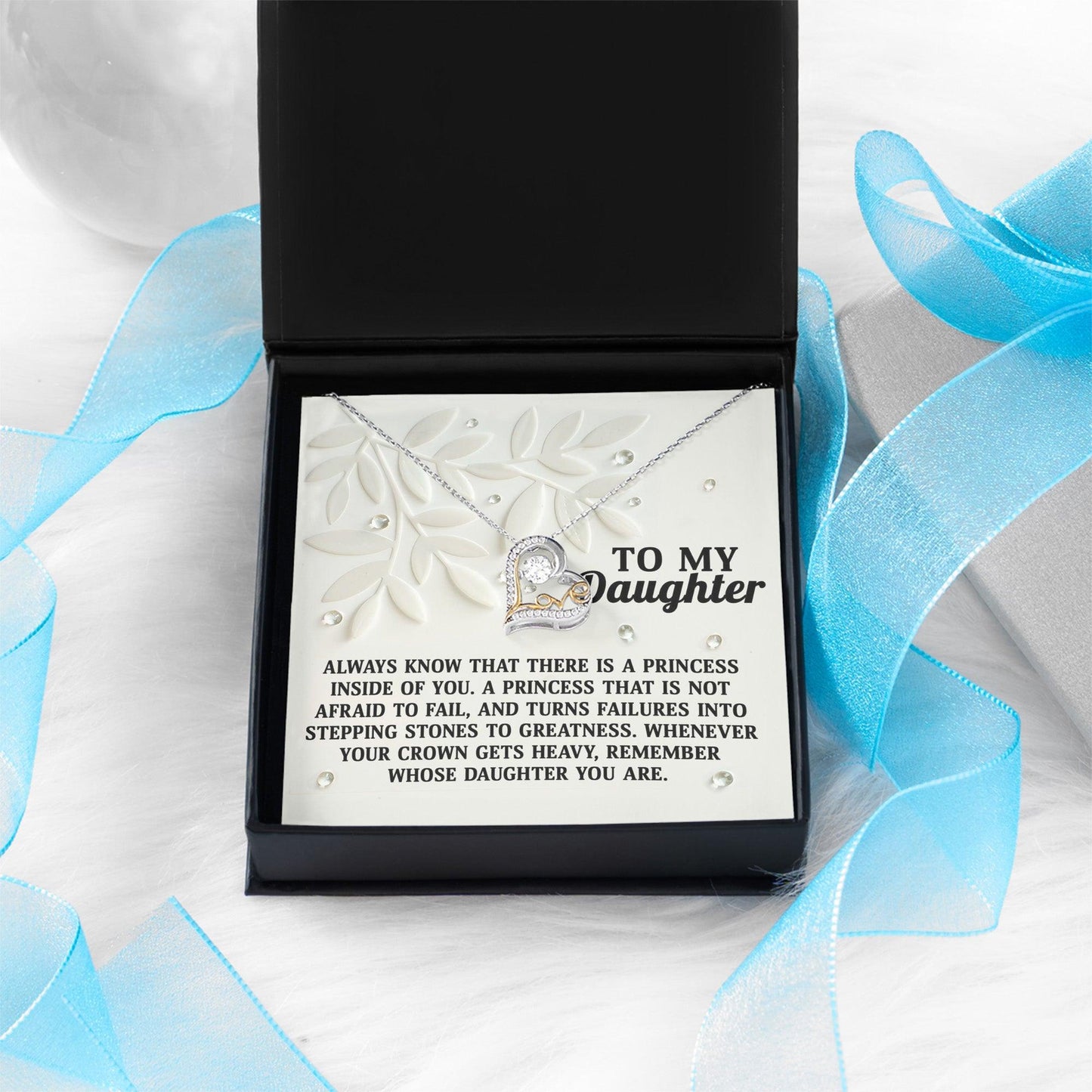 Daughter Birthday, Graduation, Christmas Inspirational Gift  - Inside Of You - Love Dancing Heart Pendant Necklace - Mallard Moon Gift Shop