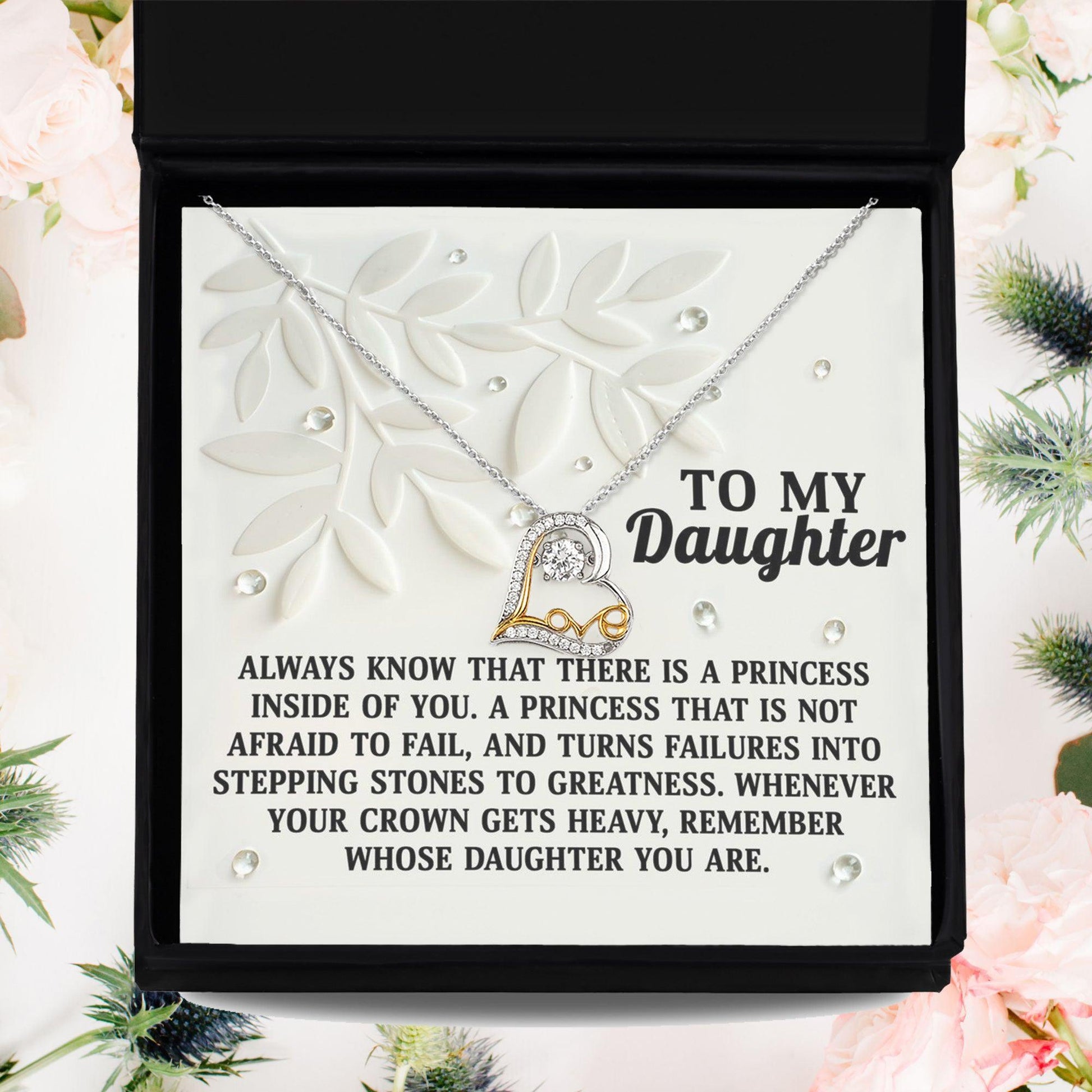 Daughter Birthday, Graduation, Christmas Inspirational Gift  - Inside Of You - Love Dancing Heart Pendant Necklace - Mallard Moon Gift Shop