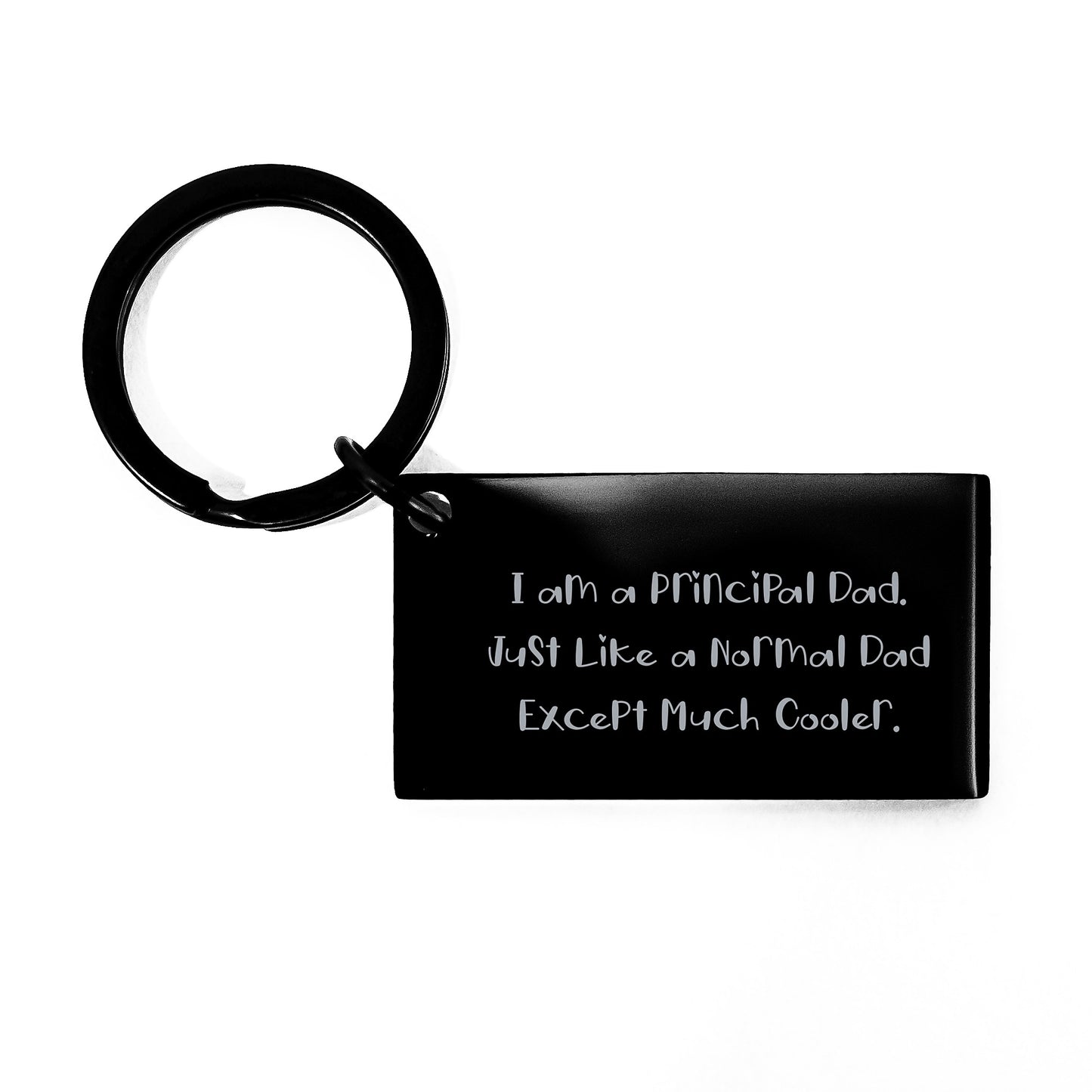 Principal Dad Keychain, Funny Graduation Gift for Men, Engraved Keychain from Dad, Unique Keychain for Principal, Keychain Gifts for Principal - Image 1