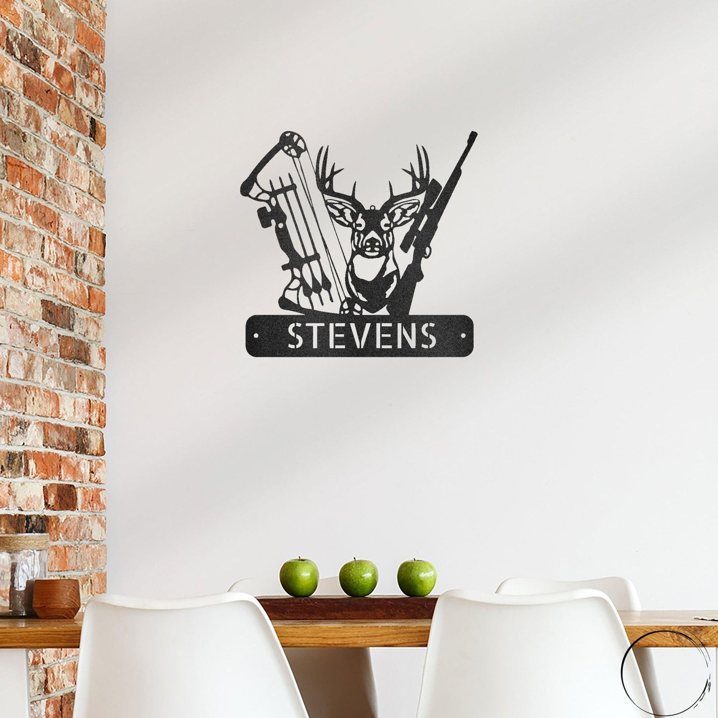 Deer Hunter - Bow Hunting Personalized Name Metal Art Wall Sign - Mallard Moon Gift Shop