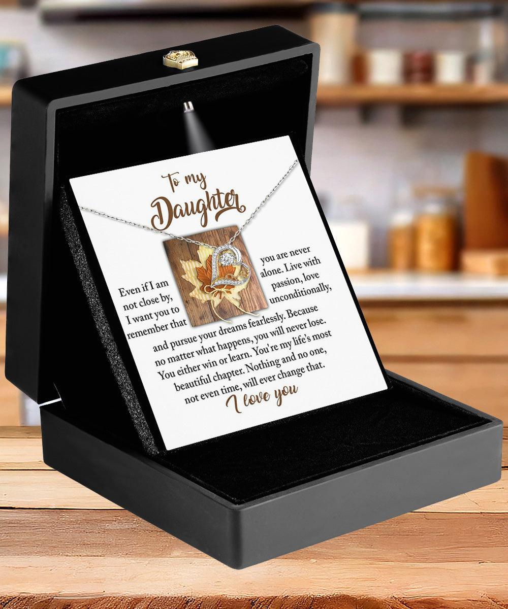 Daughter Birthday, Graduation, Christmas Inspirational Gift  - Live With Passion - Love Dancing Heart Pendant Necklace - Mallard Moon Gift Shop