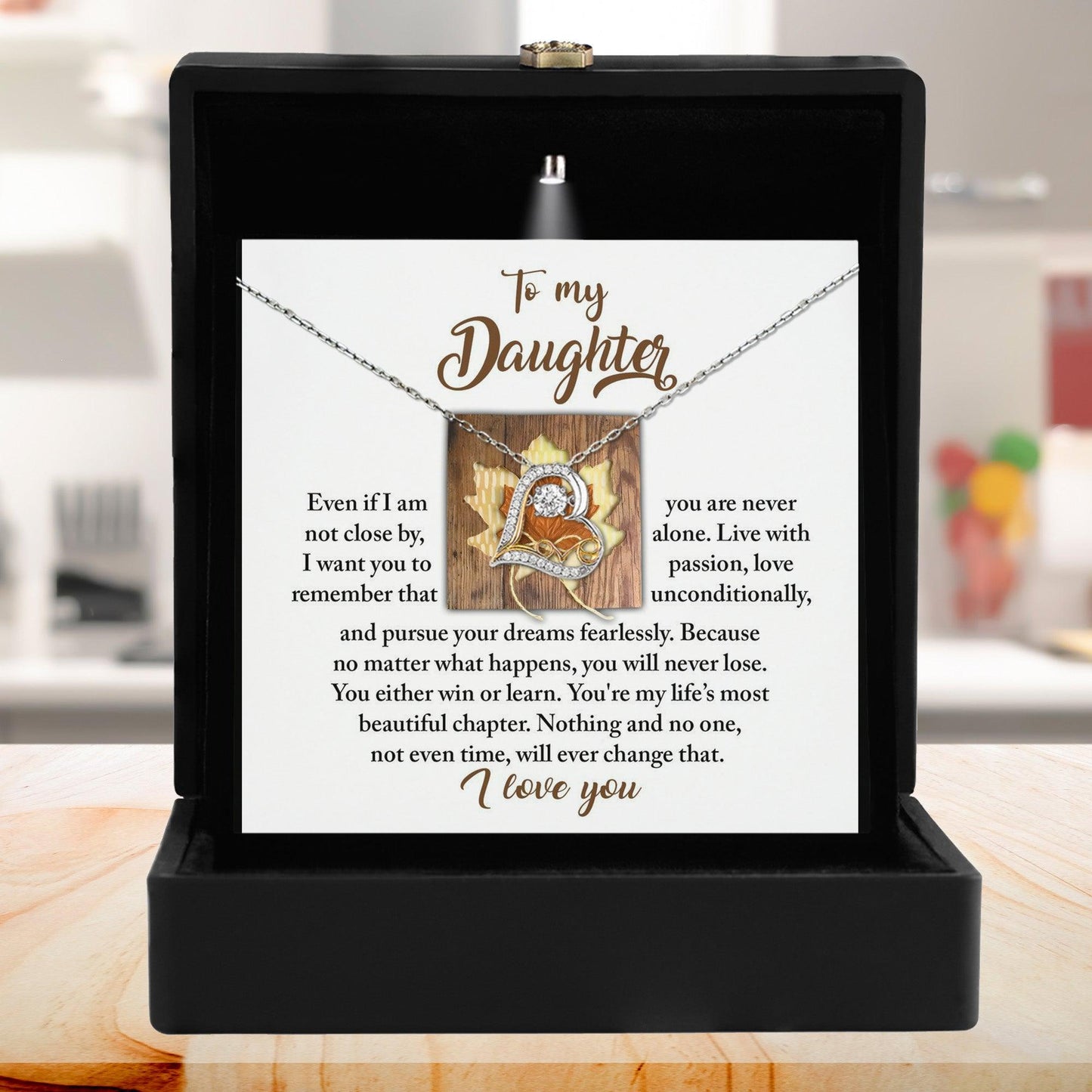 Daughter Birthday, Graduation, Christmas Inspirational Gift  - Live With Passion - Love Dancing Heart Pendant Necklace - Mallard Moon Gift Shop
