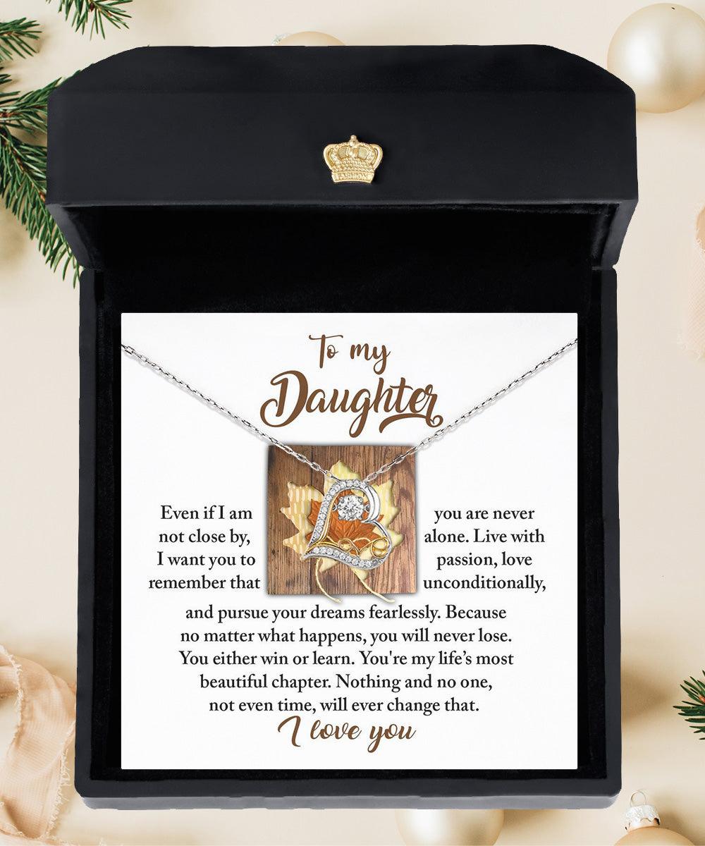 Daughter Birthday, Graduation, Christmas Inspirational Gift  - Live With Passion - Love Dancing Heart Pendant Necklace - Mallard Moon Gift Shop