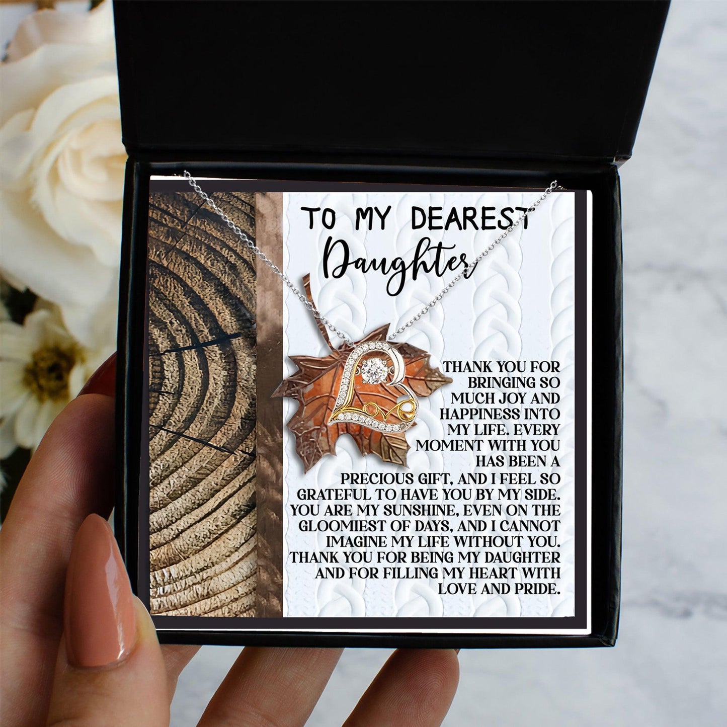 Daughter Birthday, Graduation, Christmas Inspirational Gift  - Love And Pride - Love Dancing Heart Pendant Necklace - Mallard Moon Gift Shop