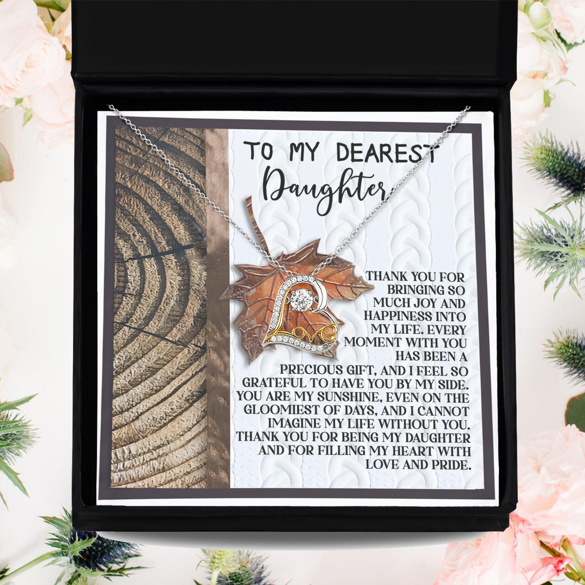 Daughter Birthday, Graduation, Christmas Inspirational Gift  - Love And Pride - Love Dancing Heart Pendant Necklace - Mallard Moon Gift Shop