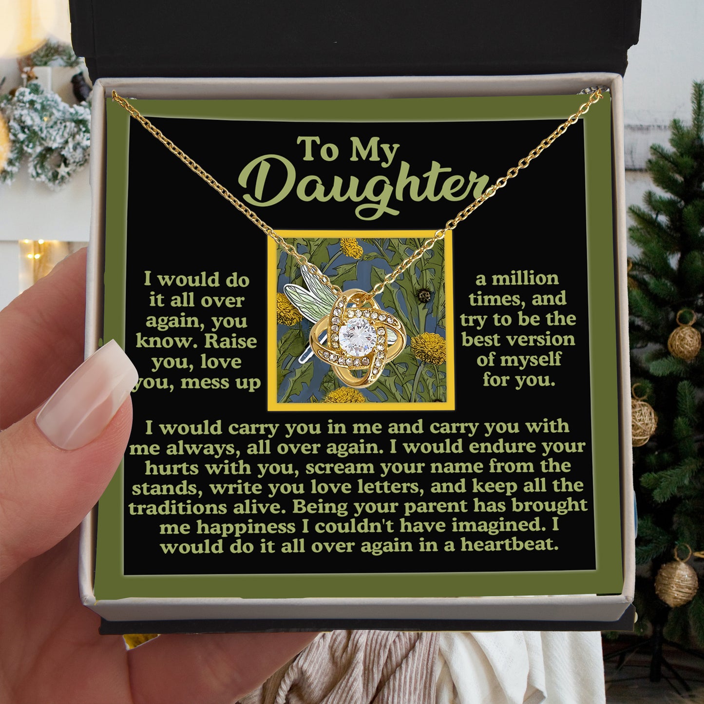Gift for Daughter - All Over Again - Love Knot Pendant Necklace - Mallard Moon