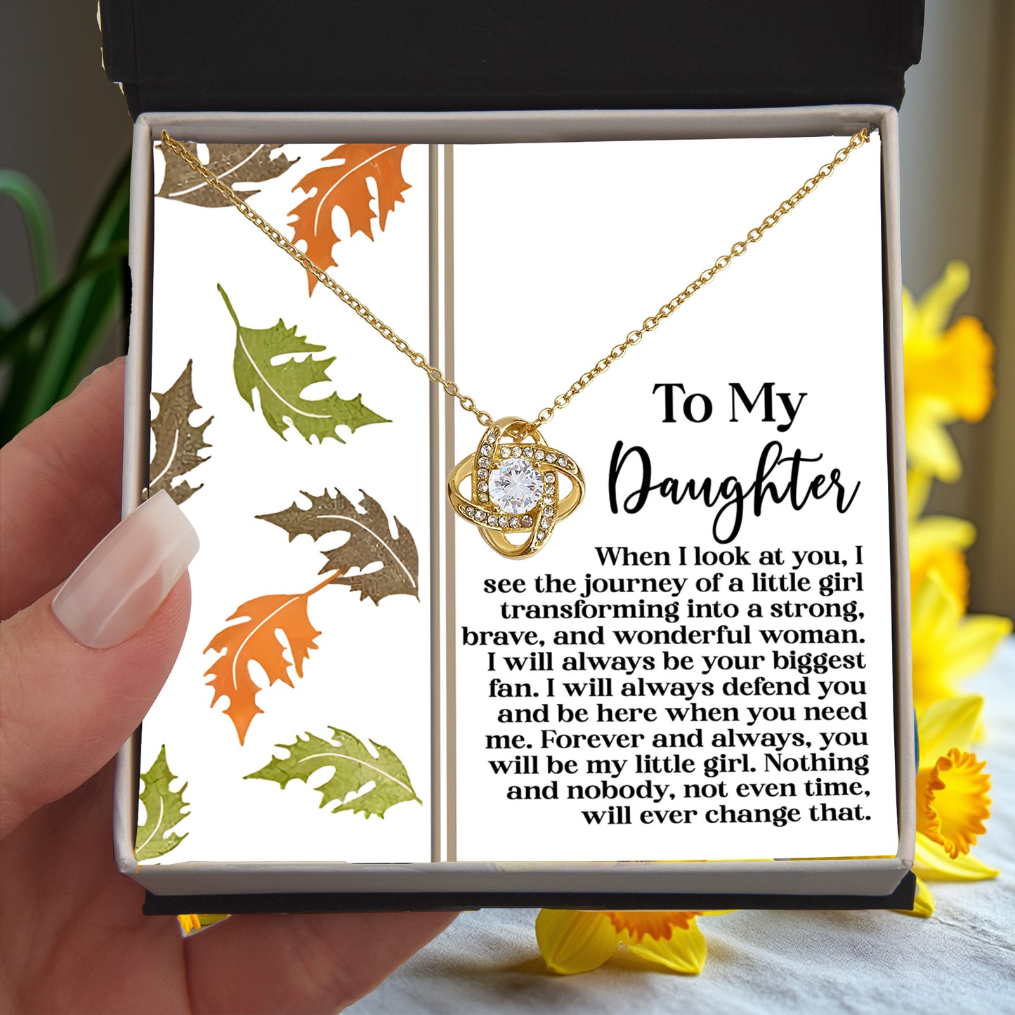 Gift for Daughter - Biggest Fan - Love Knot Pendant Necklace - Mallard Moon
