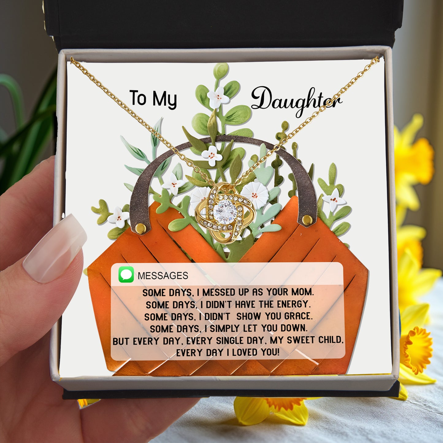 Gift for Daughter - Show You Grace - Love Knot Pendant Necklace - Mallard Moon
