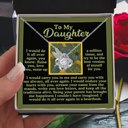 Gift for Daughter - All Over Again - Love Knot Pendant Necklace - Mallard Moon