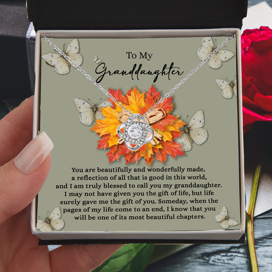 Gift for Granddaughter - Gift Of You - Love Knot Pendant Necklace - Mallard Moon