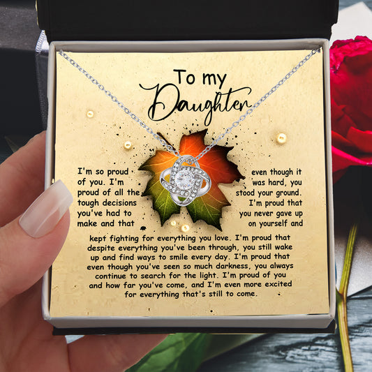 Gift for Daughter - Stood Your Ground - Love Knot Pendant Necklace - Mallard Moon