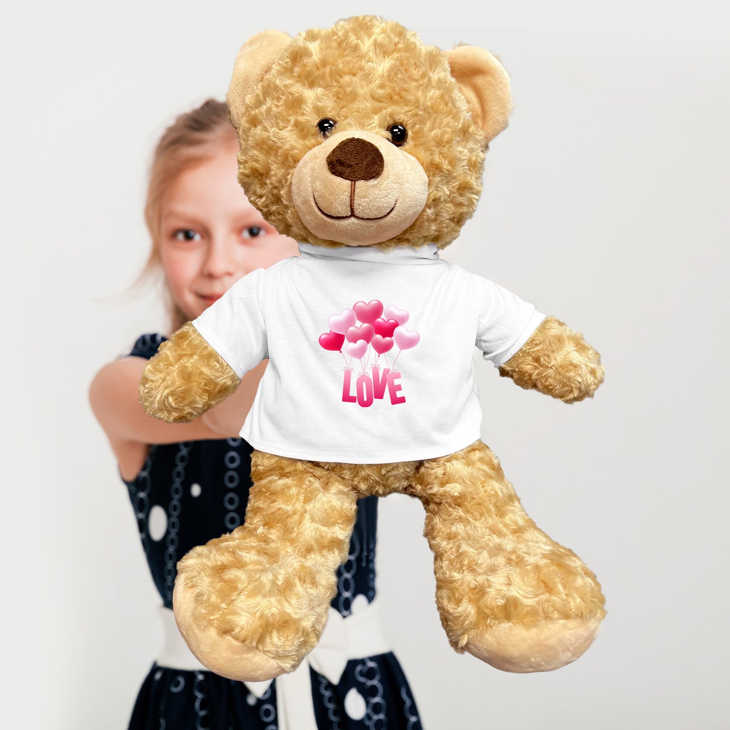 Love is in the Air - Plush Lamb, Panda, or Teddy Bear with Tee Shirt - Mallard Moon Gift Shop