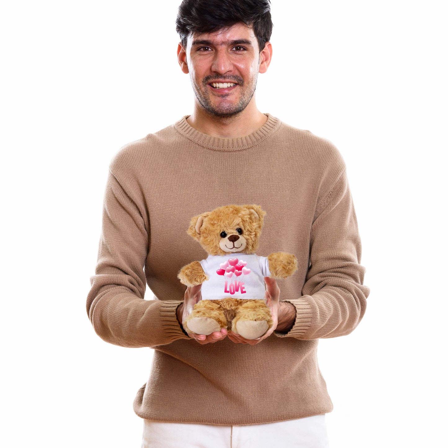 Love is in the Air - Plush Lamb, Panda, or Teddy Bear with Tee Shirt - Mallard Moon Gift Shop