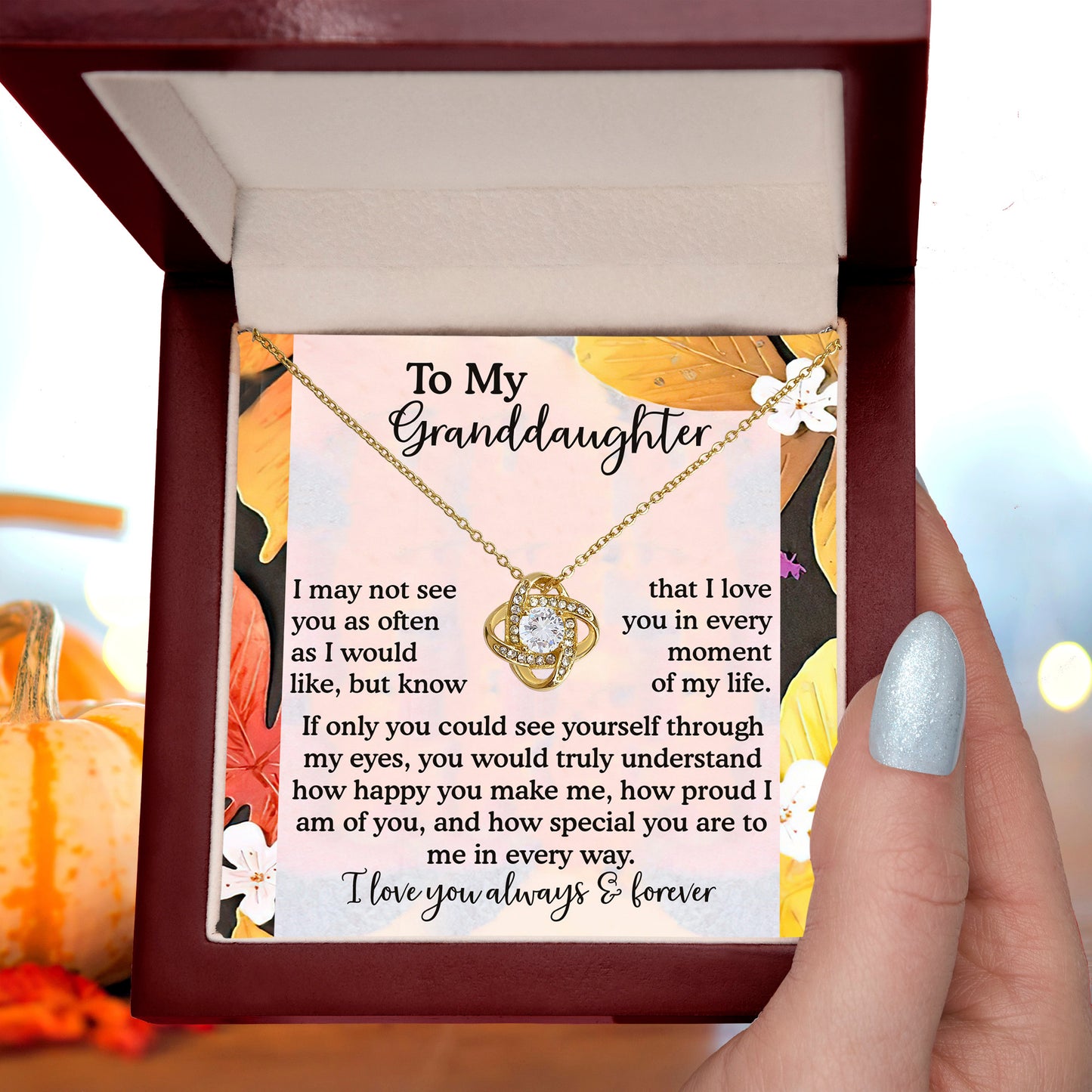 Gift for Granddaughter - In Every Way - Love Knot Pendant Necklace - Mallard Moon Gift Shop