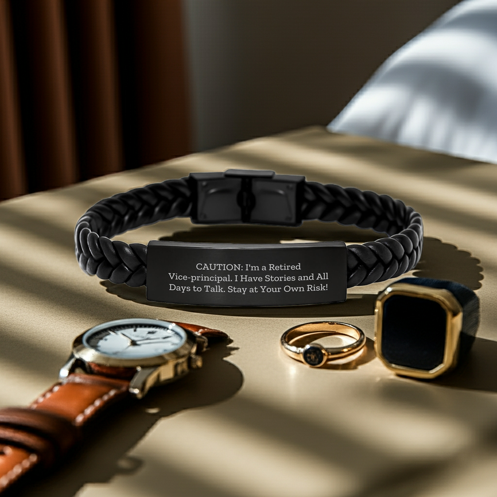 Funny Vice-principal Gifts: Interlaced Leather Bracelet for Him or Her, With Stories to Share and Memorable Days - Gifts from Friends, Family, or Coworkers