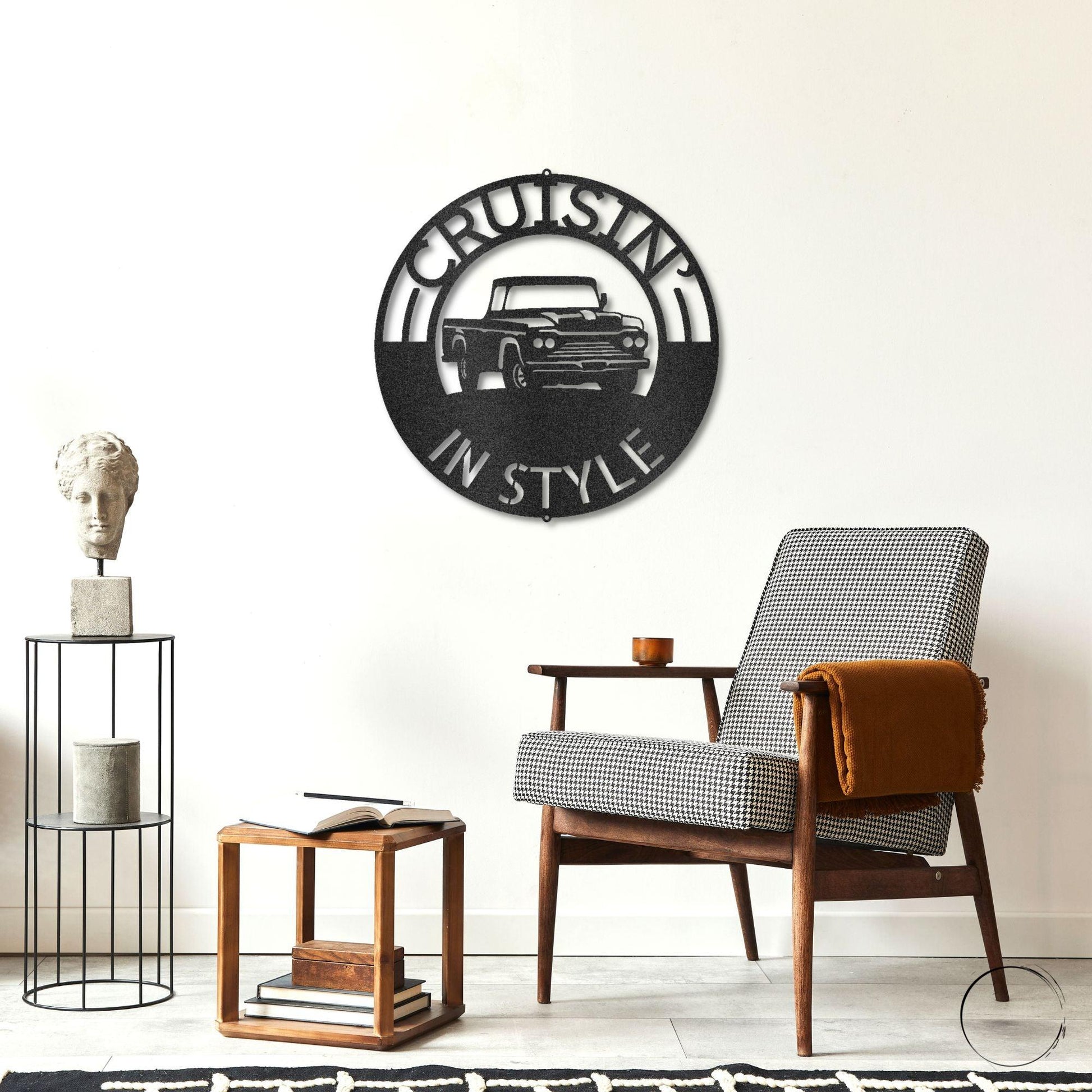 Classic Pickup Truck Personalized Indoor Outdoor Steel Sign Wall Sign - Mallard Moon Gift Shop