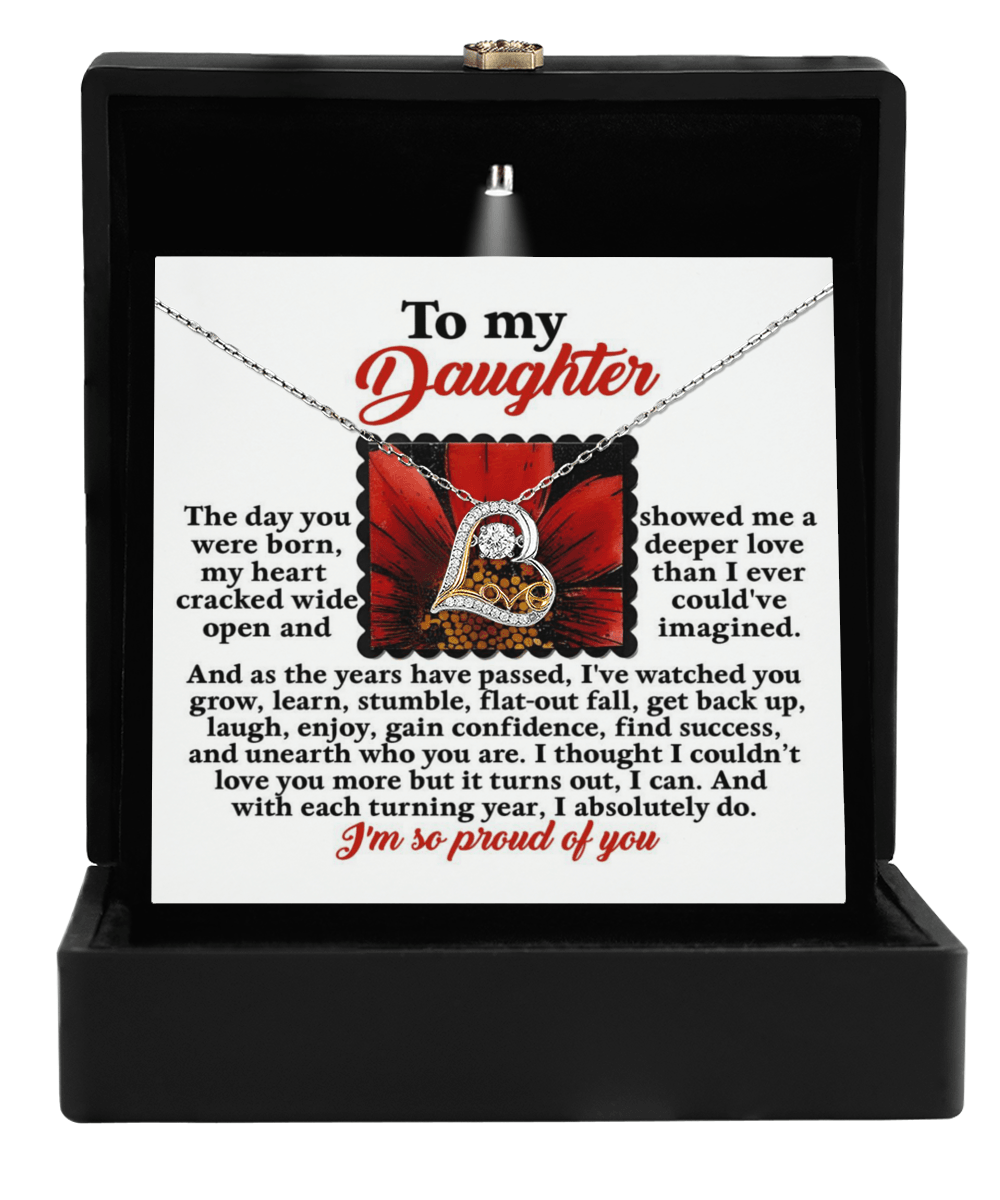Daughter Birthday, Graduation, Christmas Inspirational Gift  - A Deeper Love - Love Dancing Heart Pendant Necklace - Mallard Moon Gift Shop