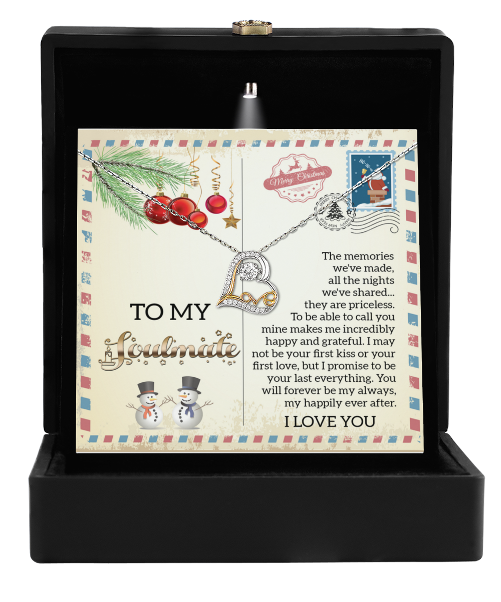 Gift for Soulmate - Last Everything - Love Dancing Heart Pendant Necklace - Mallard Moon Gift Shop