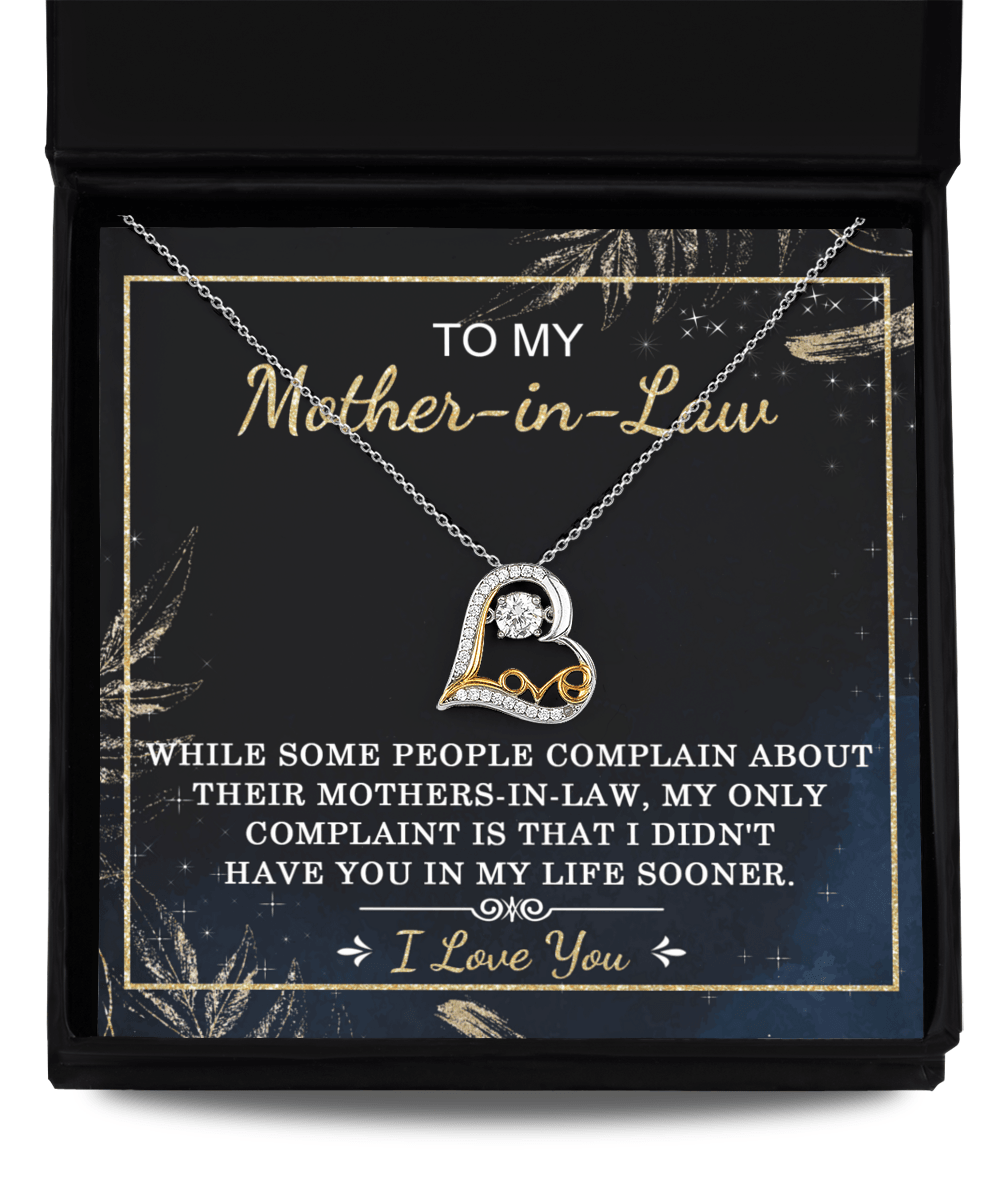 Gift for Mother-in-Law I Wish You Were In My Life Sooner Dancing Heart Pendant Necklace - Mallard Moon Gift Shop