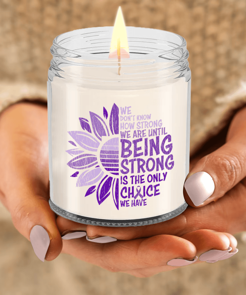 Cancer Support Hodgkins Lymphoma Being Strong Scented Soy Candle - Mallard Moon Gift Shop
