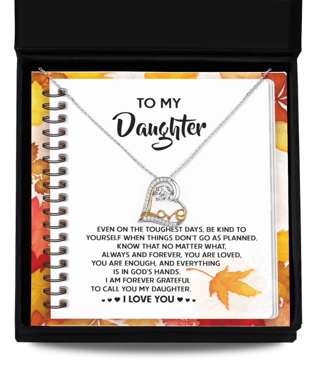 Daughter Birthday, Graduation, Christmas Gift - In God's Hands - Love Dancing Heart Pendant Necklace - Mallard Moon Gift Shop