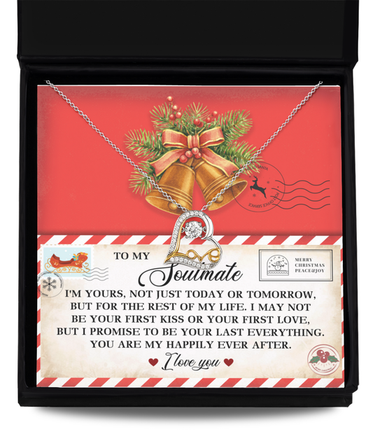 Soulmate Romantic Gift - Happily Ever After - Love Dancing Heart Pendant Necklace - Mallard Moon Gift Shop