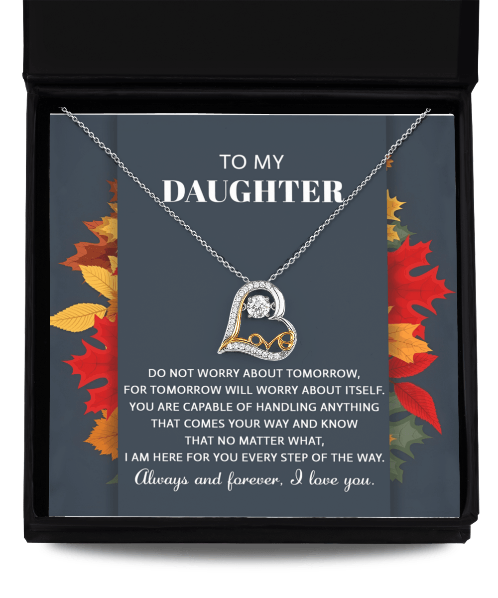 Daughter Birthday, Graduation, Christmas Gift - Comes Your Way - Love Dancing Heart Pendant Necklace - Mallard Moon Gift Shop