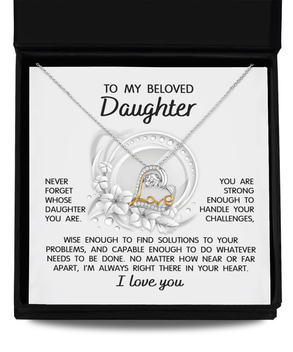 Daughter - I'm Always in Your Heart - Pendant Necklace Wedding Birthday Graduation Gift - Mallard Moon Gift Shop