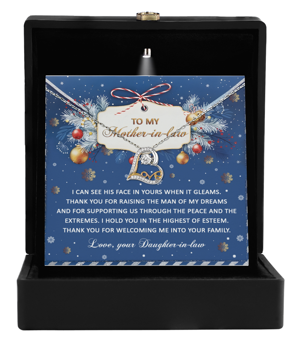 Gift for Mother-in-law - I Hold You - Love Dancing Heart Pendant Necklace - Mallard Moon Gift Shop