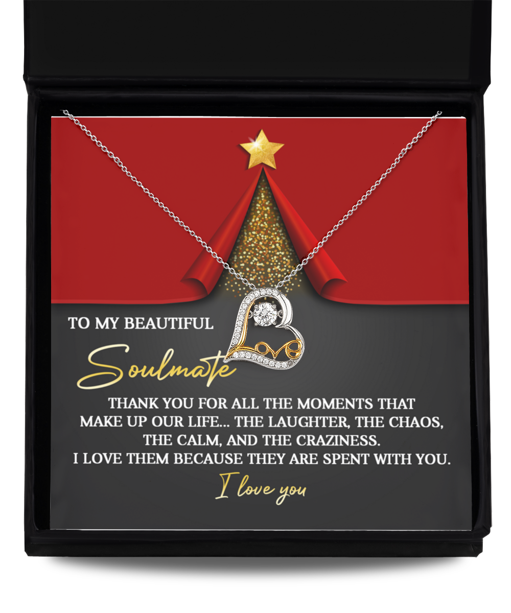 Gift for Soulmate - The Moments - Love Dancing Heart Pendant Necklace - Mallard Moon Gift Shop