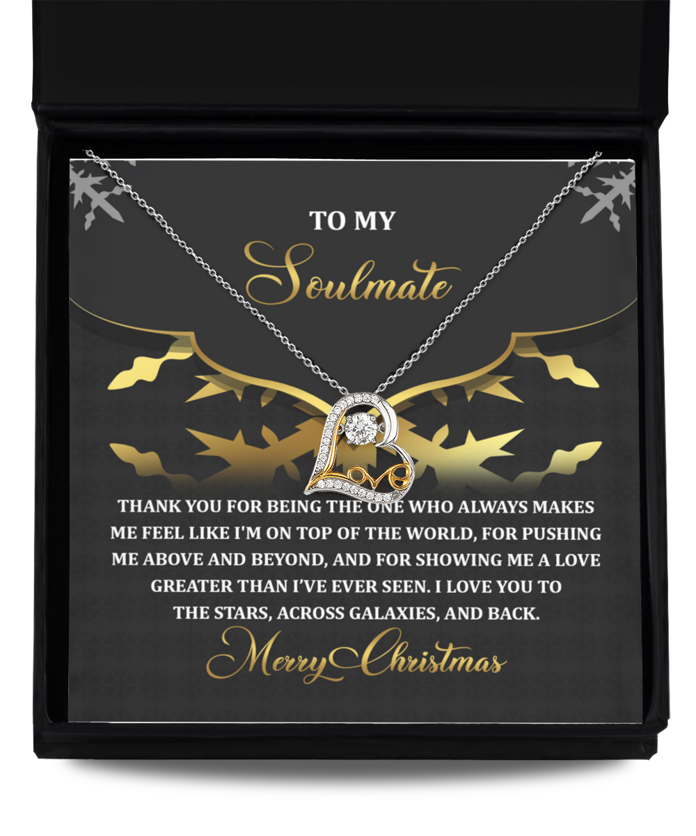 Soulmate Romantic Gift - Top of the World - Love Dancing Heart Pendant Necklace - Mallard Moon Gift Shop