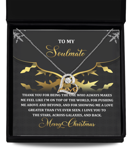 Soulmate Romantic Gift - Top of the World - Love Dancing Heart Pendant Necklace - Mallard Moon Gift Shop