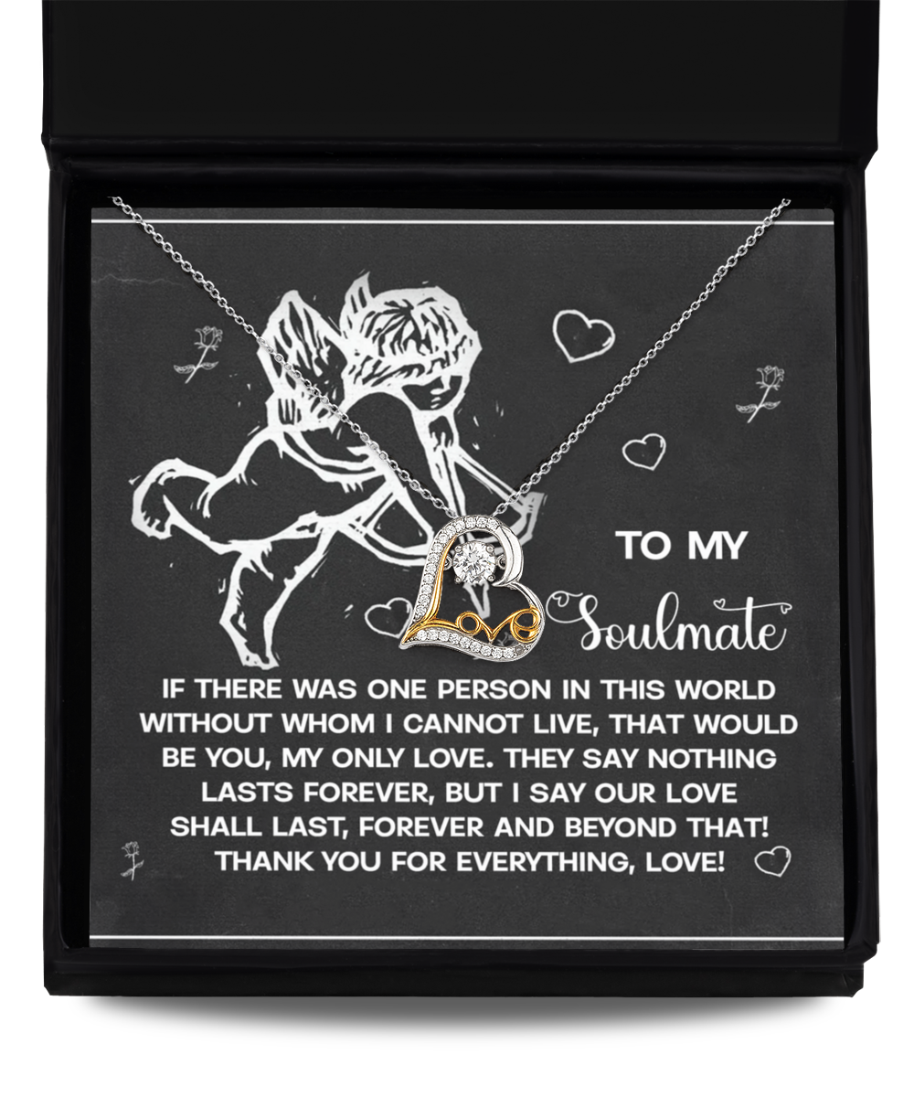 To My Soulmate - Love Dancing Heart Necklace – A Heartfelt Gift to Celebrate Love That Lasts Forever - Mallard Moon Gift Shop