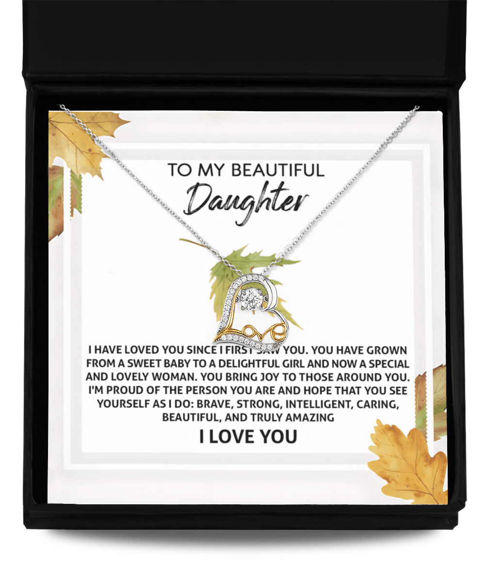 Daughter Birthday, Graduation, Christmas Gift - See Yourself - Love Dancing Heart Pendant Necklace - Mallard Moon Gift Shop