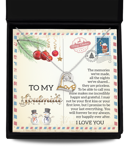 Gift for Soulmate - Last Everything - Love Dancing Heart Pendant Necklace - Mallard Moon Gift Shop
